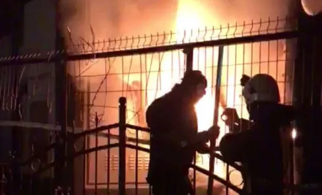 Kovancılar`da  trafo yangını korkuttu 