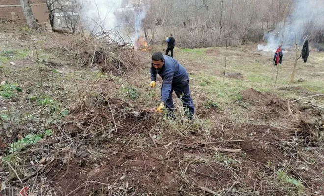 Baharın gelişiyle birlikte bahçe işleri başladı