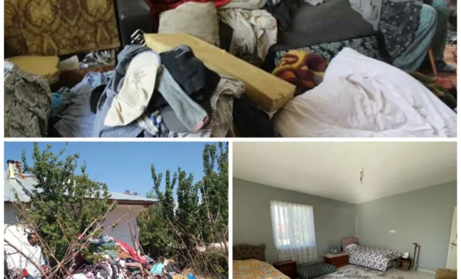 Kovancılar Kızılay çöp evde yaşayan Sultan Nine`ye yardım eli uzattı