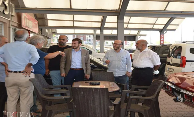 HÜDA PAR Elazığ İl Başkanı Kavaklı, Oto Galericiler Sitesi esnafını ziyaret etti 