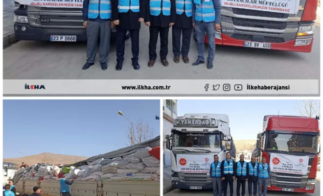 Kovancılar'dan İdlib’e 2 tır insani yardım 